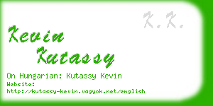 kevin kutassy business card